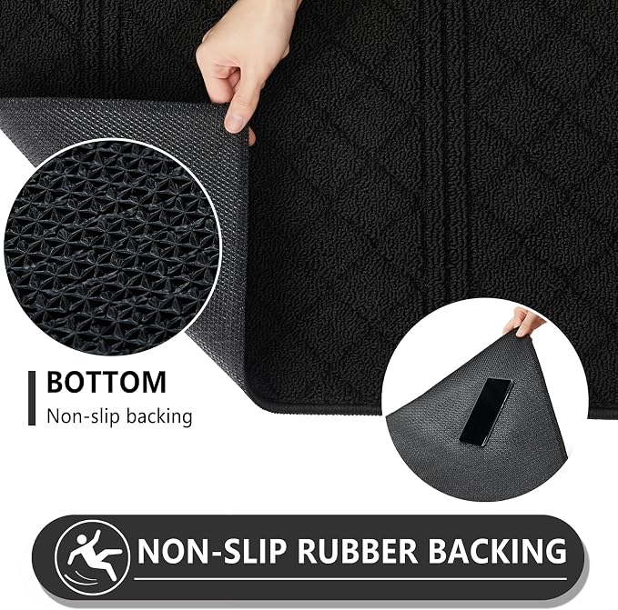 REFETONE Indoor Doormat, Front Back Door Mat 32"x40" Absorbent Rubber Backing - Image 5