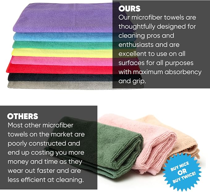12" x 12" MW Pro Multi-Surface Microfiber Cleaning Cloths | Gray - Image 5