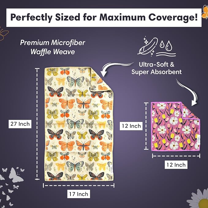 Microfiber Hand Towel & Washcloth Set of 2 - Image 6