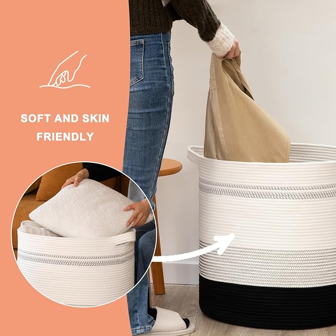 OIAHOMY 80L Laundry Hamper, Storage Basket - Image 6