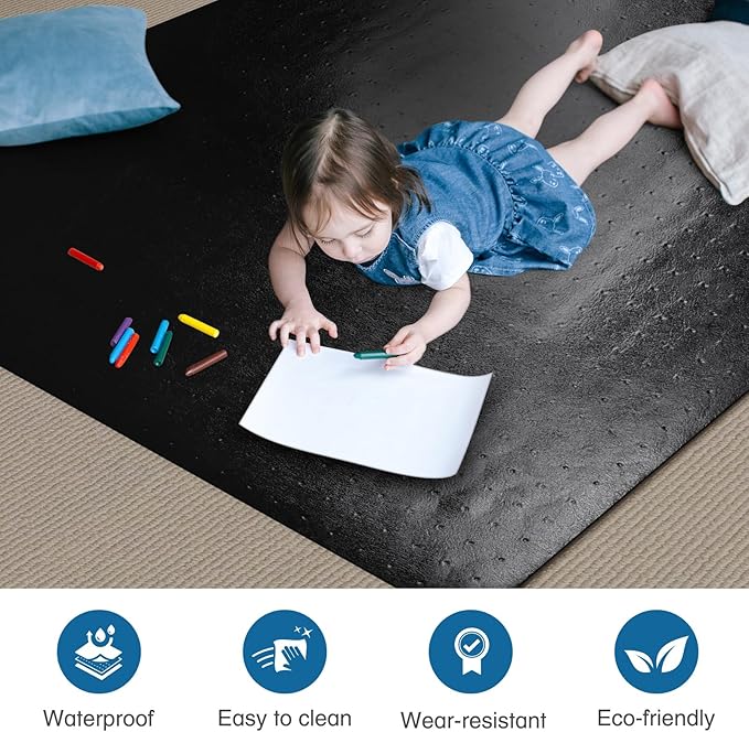 Chair Mat for Carpet, Non-Slip Office Vinyl Mat for Carpet - Image 7