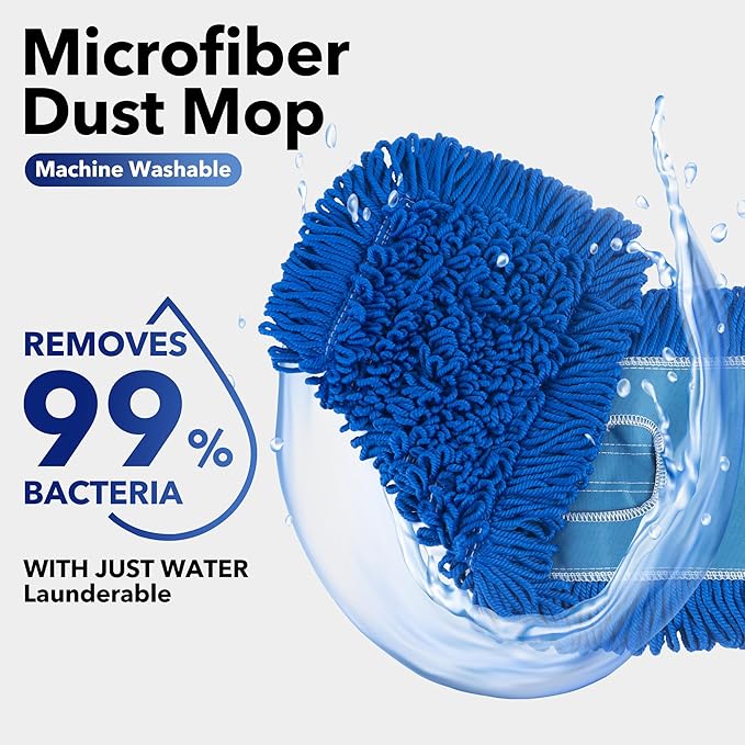 Matthew 36'' Microfiber Loop Dust Mop Washable Commercial&Residential Heavy - Image 3