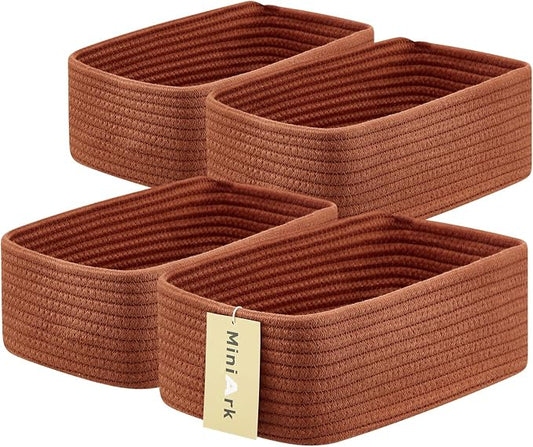 Small Storage Baskets for Organizing | Closet Organizer Bins | Shelf Toy Basket by MiniArkStorageBasketsHome