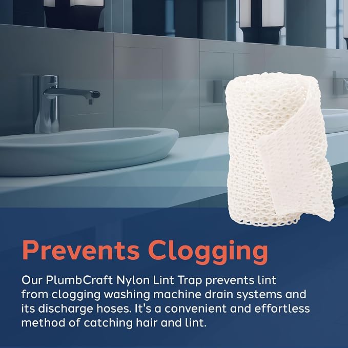 PlumbCraft Nylon Lint Trap for Hose Ends for Washing Machine Drain Systems - Image 4