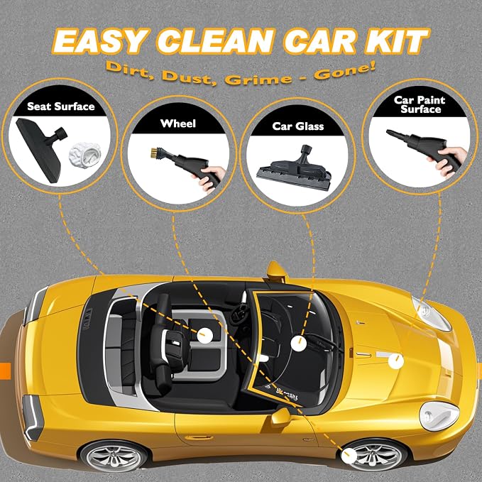 2500W Handheld Steam Cleaner, Portable Car Steamer - Image 7