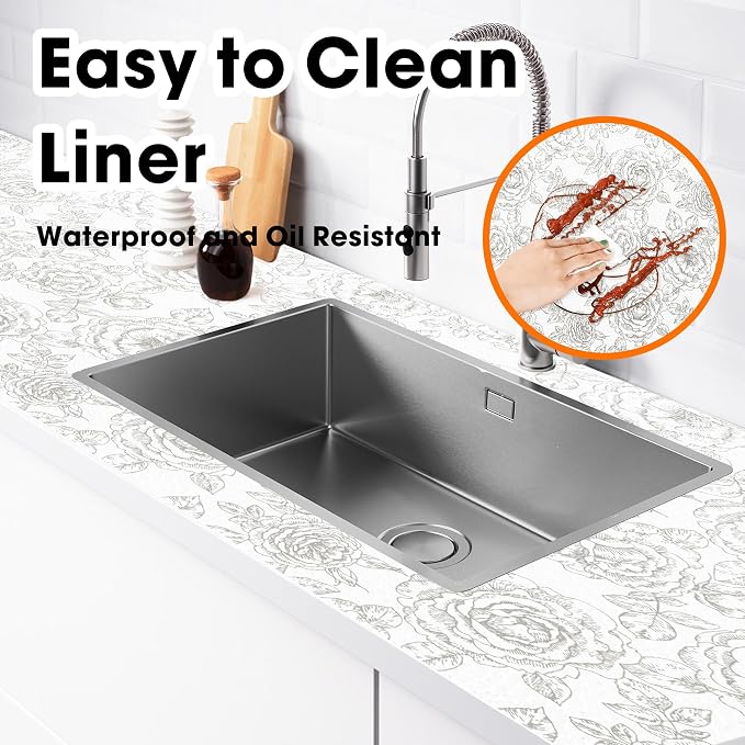 Drawer and Shelf Liners for Kitchen Cabinets Non-Adhesive Cabinet Liners Strong - Image 3