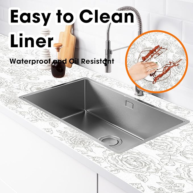 Drawer and Shelf Liner for Kitchen Cabinets Non-Adhesive, Non-Slip Cabinet - Image 3