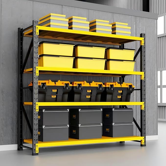 Storage Shelves Heavy Duty, Metal Garage Shelving Units, 4 Tier Storage Rack - Image 2