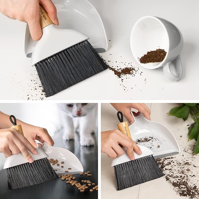 MR.SIGA Mini Dustpan and Brush Set, Portable Cleaning Brush and Dustpan Combo - Image 5