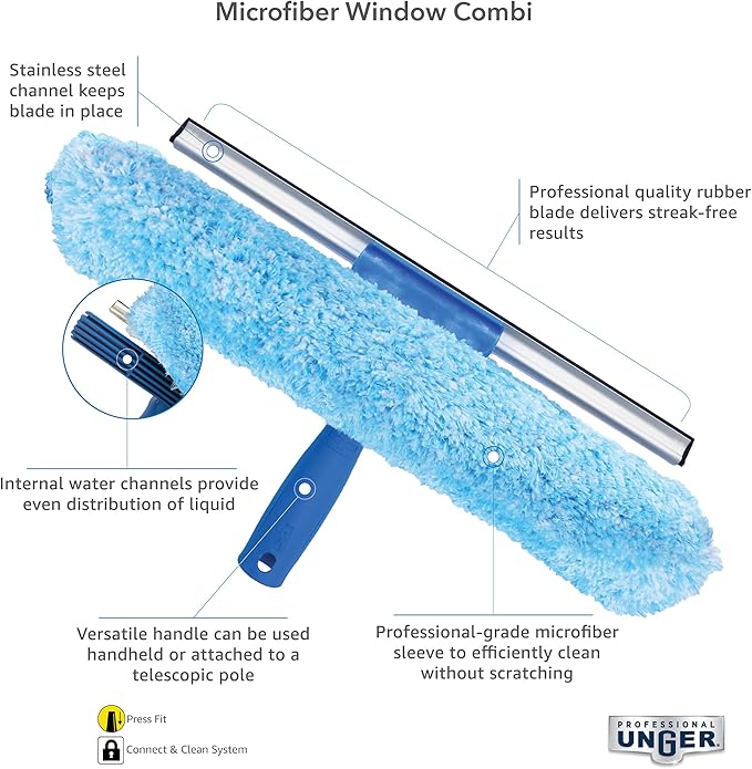 Unger Professional 2-in-1 Squeegee & Scrubber - Image 2