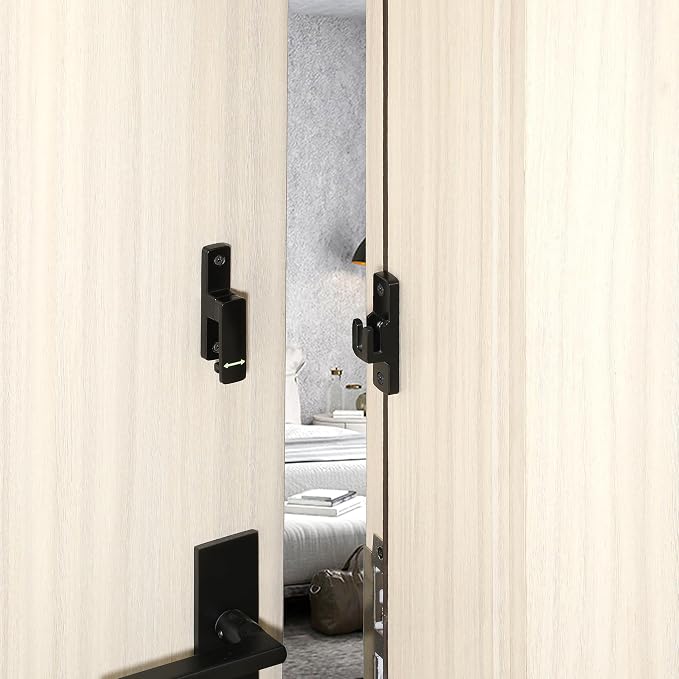 90/180 Degree Flip Latch Gate Latch, Heavy Duty Black Safety Door Lock Enhanced - Image 7