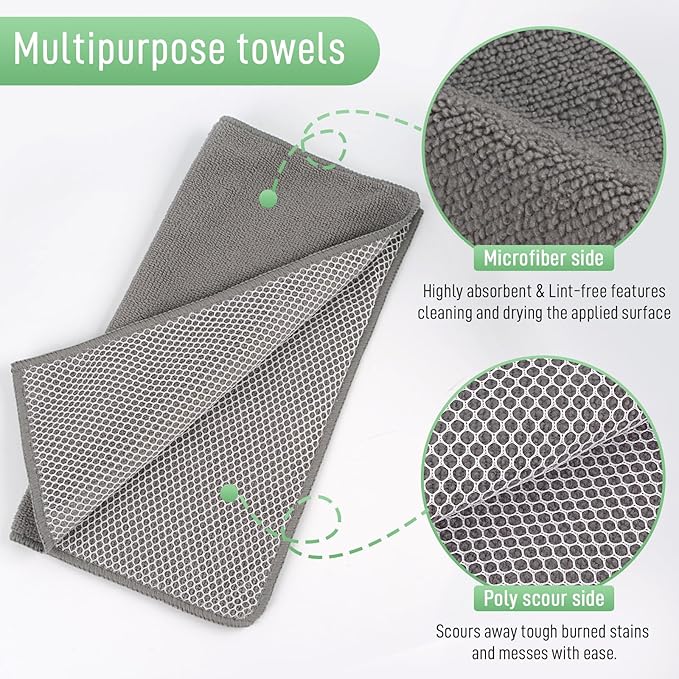 SINLAND Absorbent Microfiber Dish Cloths - Image 3