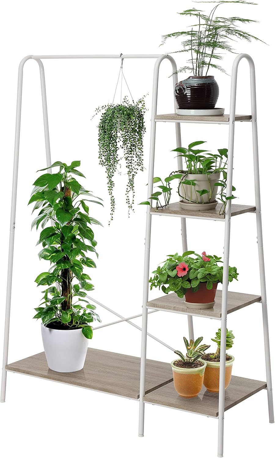 Finnhomy Metal Clothes Closet Rack, Clothing Rack for Hanging Clothes White H...
