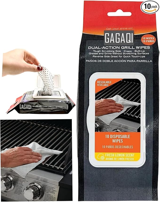 BBQ Dual Action Grill Tough Wipes, Grate and BBQ Disposable Wipes, Cleans and by GAGAQI