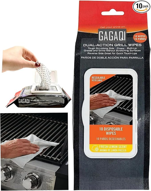 BBQ Dual Action Grill Tough Wipes, Grate and BBQ Disposable Wipes, Cleans and by GAGAQI