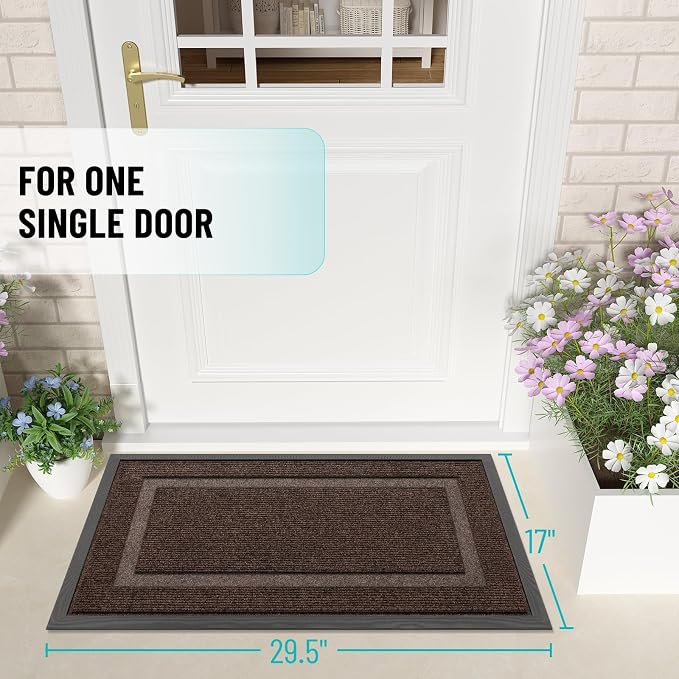 OLANLY Front Door Mat Indoor Outdoor Entrance, Waterproof All-Season, - Image 2