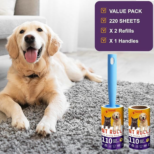 Lint Rollers for Pet Hair Extra Sticky, 220 Sheets/2 Lint Roller Refills - Image 2
