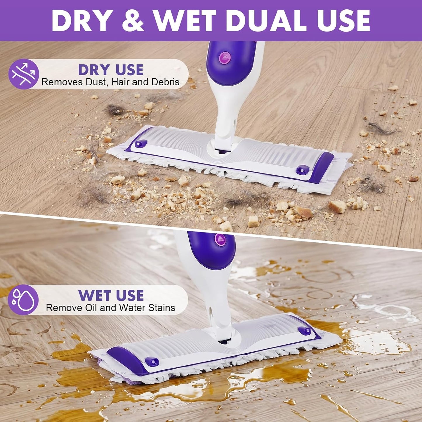Power Mop Refills for Swiffer PowerMop, 20 Count Thick Multi-Surface Mopping Pad Refill, Unscented Disposable Power Mop Pads for Wet Dry Floor Cleaning, Tile, Hardwood, Laminate