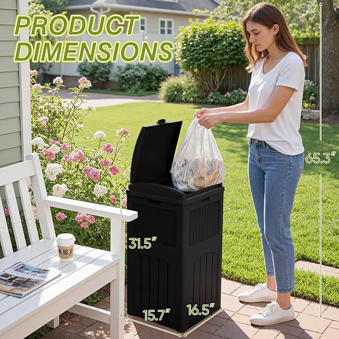 Greesum 33 Gallon Outdoor Trash Can - Image 5