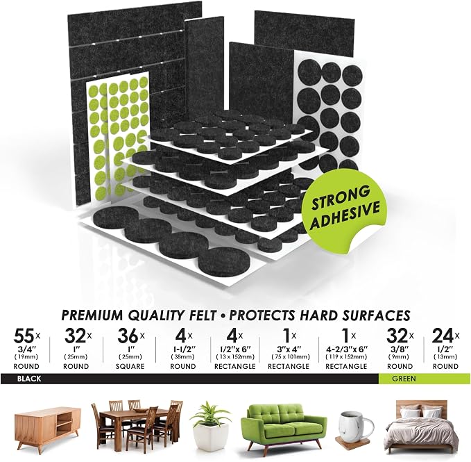 Slipstick Gorilla Felt Furniture Pads Premium Furniture Pads & Chair Leg Floor - Image 4