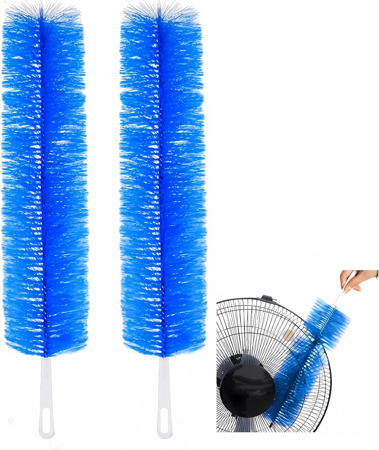 Fan Cleaner Brush，Fan Brush Cobweb Duster Microfiber Duster Ideal for Ceiling Duster, Household Duster Curtains，Fan Cleaner for Box Fan（2PCS）