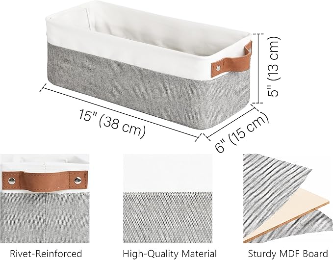 StorageWorks Narrow Storage Bins, Small Basket - Image 3