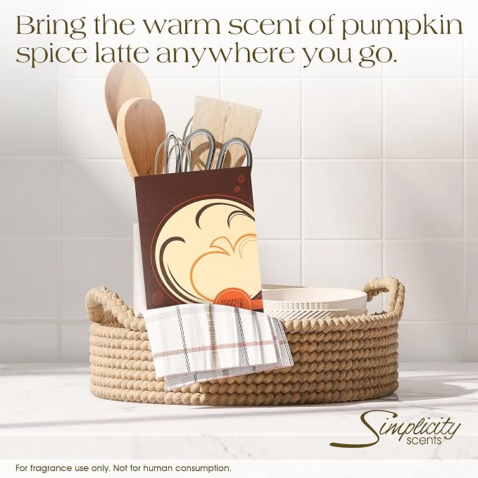 Pumpkin Spice Latte Scented Sachets Pack of 6, Fall & Winter - Image 4