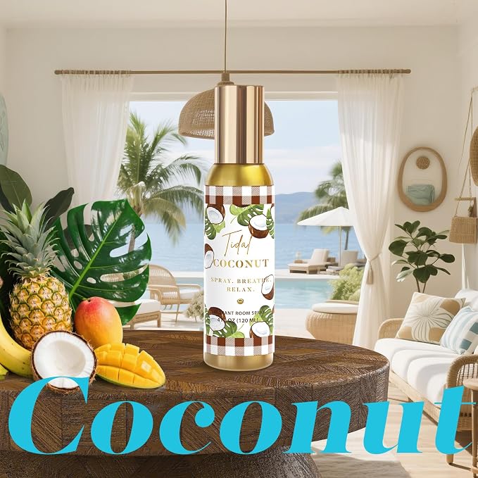 Room Spray, Tidal Coconut, Woven Ocean, Sunset Tropics, 3 Pack, Each 4 fl oz - Image 4