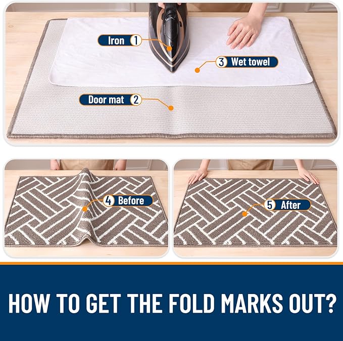 OLANLY Indoor Door Mat, 32x20 Inch, Dirt Resistant and Absorbent, Non-Slip - Image 8