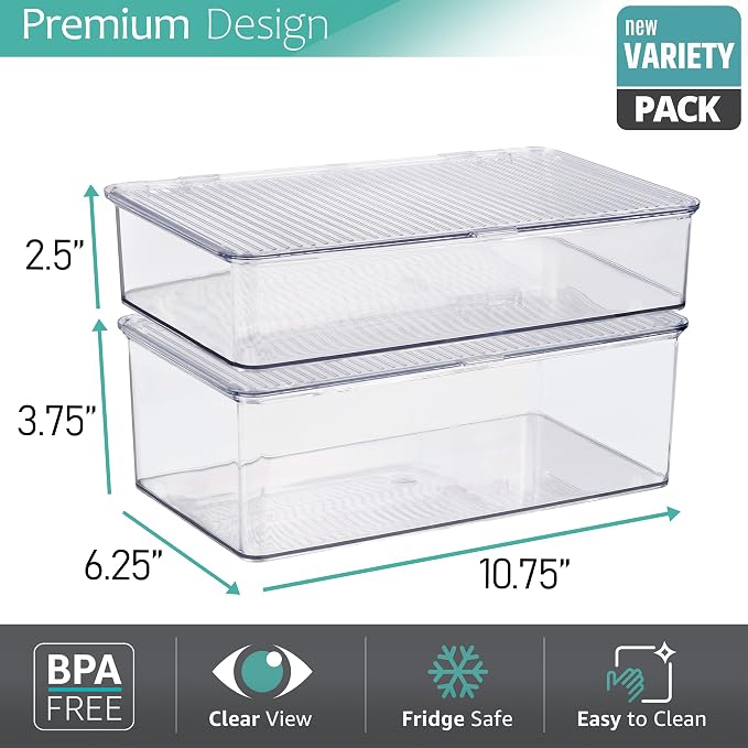 Sorbus Sturdy Plastic Storage Bins - Image 4