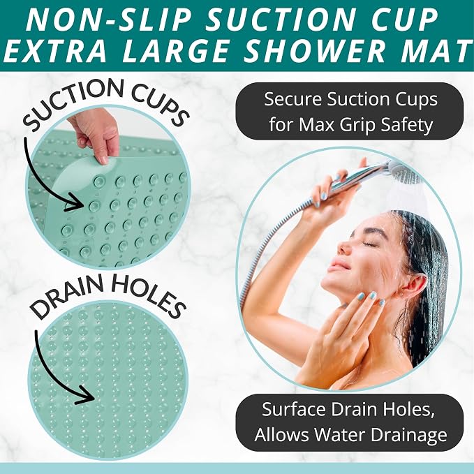 ENKOSI Extra Large Square Non Slip Shower Mat - Image 2