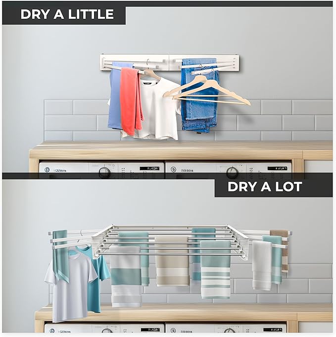 MODERN-X Wall Mounted Clothes Drying Rack - Image 3