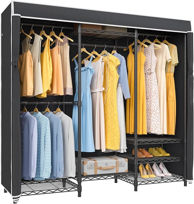 VIPEK V5C Covered Clothes Rack Heavy Duty Portable Closet Wardrobe, by VIPEK