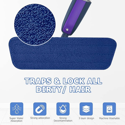 Spray Mops for Hardwood Floor Cleaning- MEXERRIS Microfiber Wet Jet Mops - Image 2
