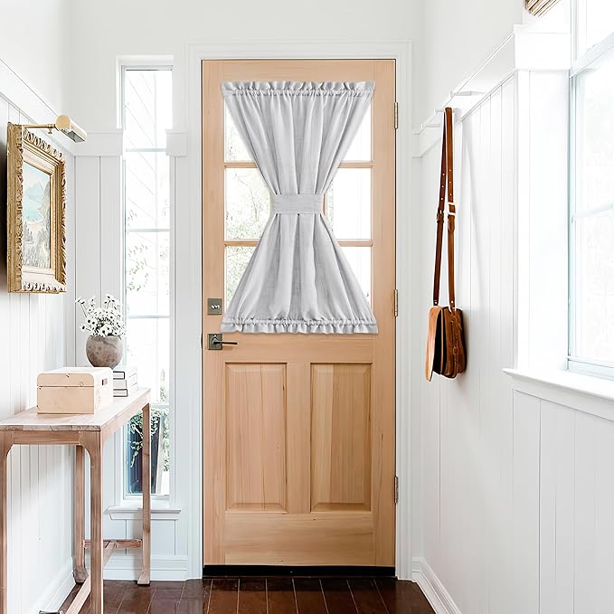 NICETOWN Side Door Curtains for Small Window, Rod Pocket French Window Curtains by NICETOWN
