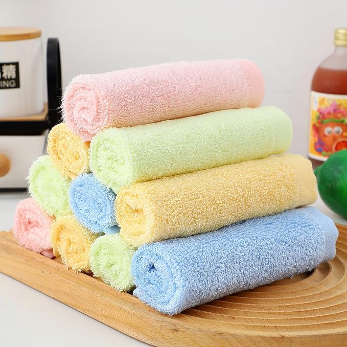 Bamboo Microfiber Cleaning Cloth-8Pcs Kitchen Wash Cloths, Wood Fiber Window - Image 8