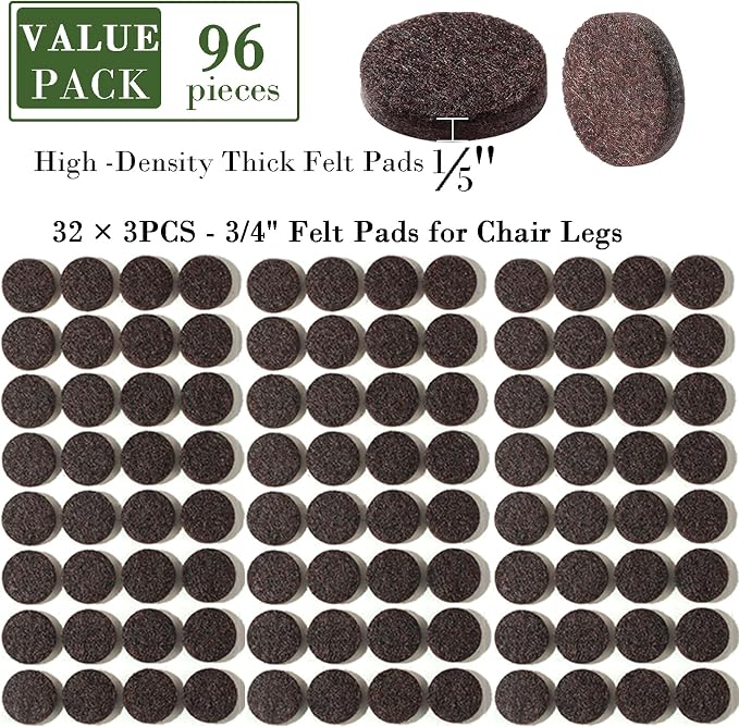 Fursafe&Q Felt Furniture Pads, Furniture Felt Pads - Image 3