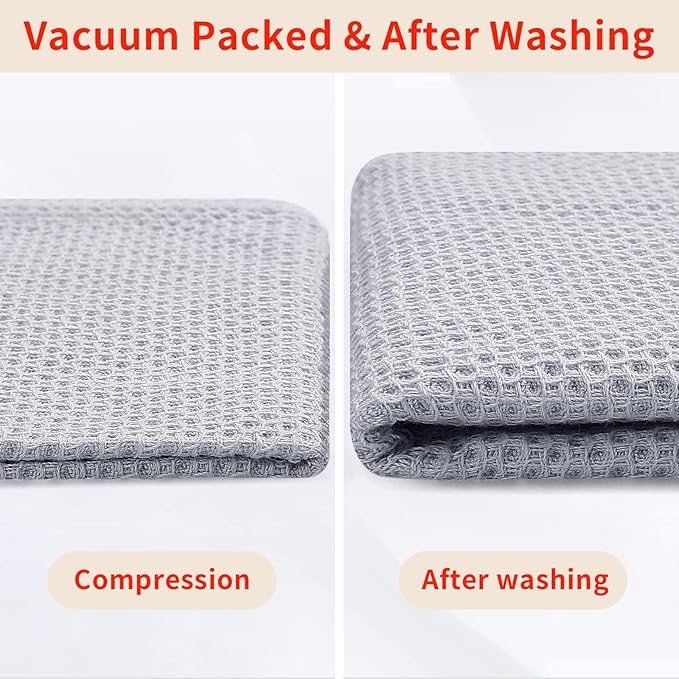 Homaxy 100% Cotton Waffle Weave Kitchen Dish Cloths, Ultra Soft Absorbent Quick - Image 7