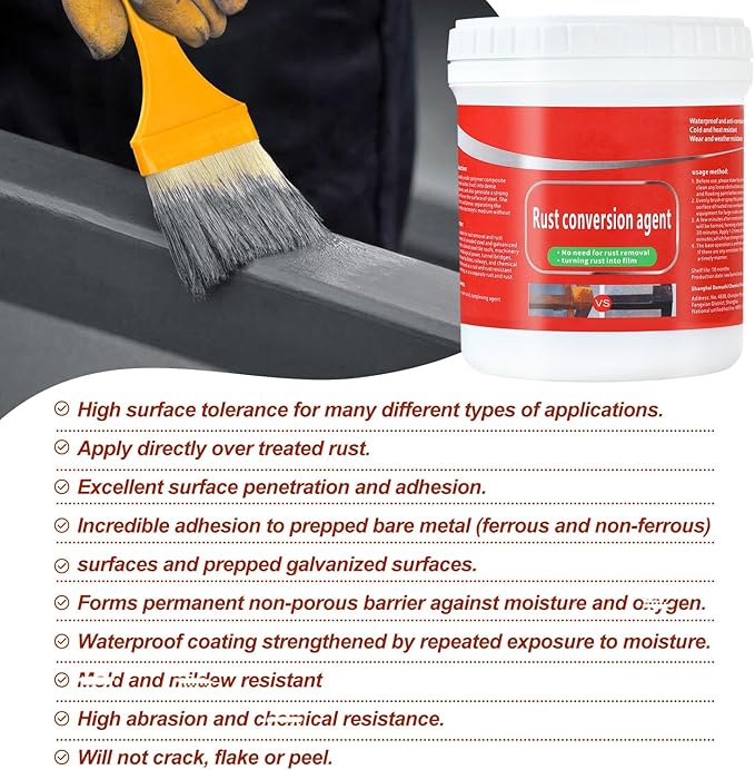 Water-Based Metallic Paint, Rust Removal Converter Metallic Paint, Rust Remover - Image 6