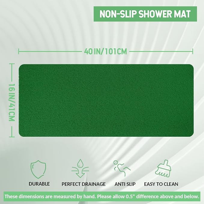 Non-Slip Bathtub Mat, Anti Slip Shower Mat, Fast Drying Bathtub Mats, Foot - Image 2