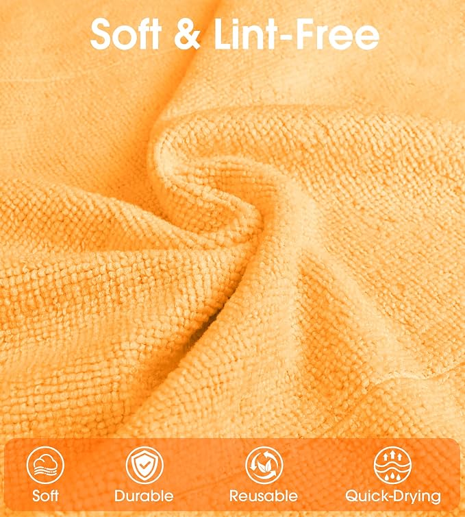 Roll of Microfiber Cleaning Cloth –100 Pack, Tear Away Microfiber Towels - Image 3