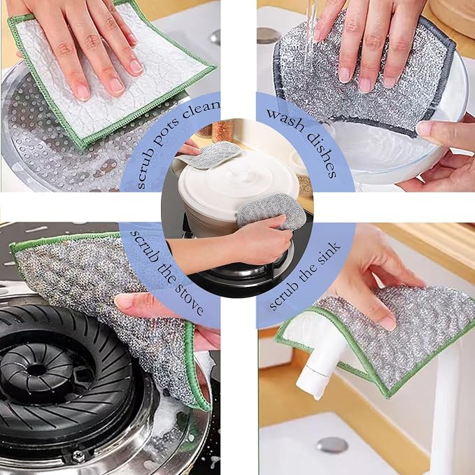 New Scratch-Resistant Multi-Functional Metal Wire Dish Cloth, Double-Sided - Image 6