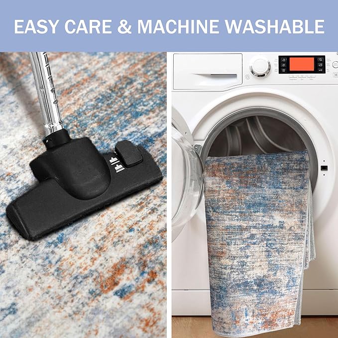IOHOUZE Abstract Runner Rug 2x6 Ft Washable Runners - Image 3