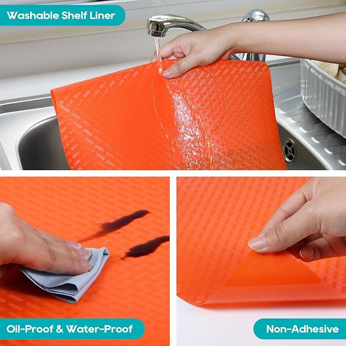 Fridge Liner Shelf Liners for Kitchen Cabinet Refrigerator Liners Waterproof & - Image 5
