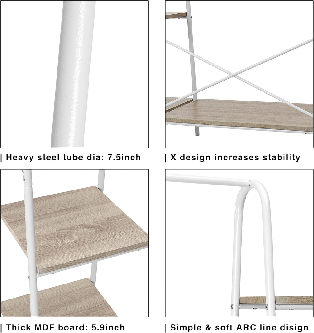 Finnhomy Metal Clothes Closet Rack, Clothing Rack for Hanging Clothes White H...