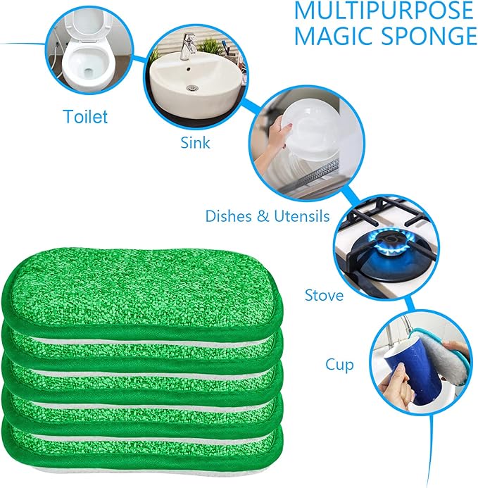 Kitchen Dish Sponge Scrubber Non Scratch, Dishcloth No Odor Reusable Washable - Image 4