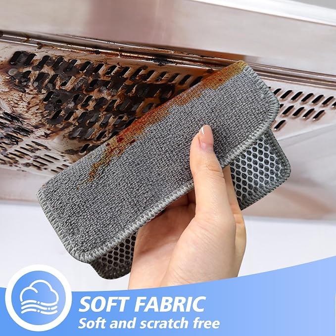 KinHwa Kitchen Washcloths for Dishes Absorbent Microfiber Dish Cloths Quick Dry - Image 4