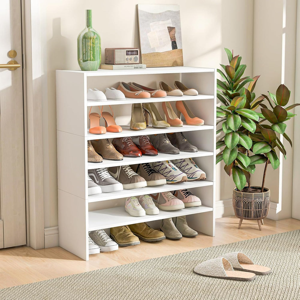 GOFLAME 6-Tier Shoe Rack, Stackable Shoe Storage Organizer, Freestanding Mode...