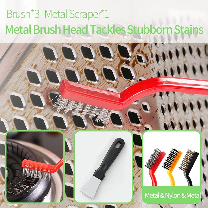 13Pcs Crevice Cleaning Brush Set, Window Groove Cleaning Brush Kit Hard Bristle - Image 6