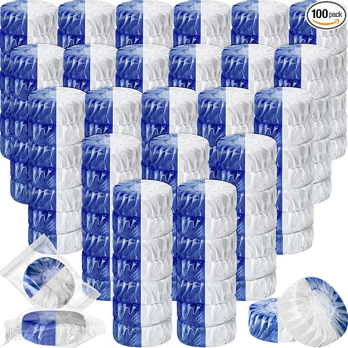 Qualirey 100 Pack Automatic Toilet Cleaner Tablets Toilet Bowl Long Lasting by Acomfortablehomestartshere